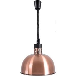 Hanging Food Heat Lamp Overhead Food Warmer Copper Finish Retractable (Dia 29cm)
